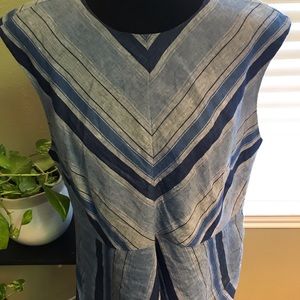 100% Black label linen mix top “Priced to sell!”